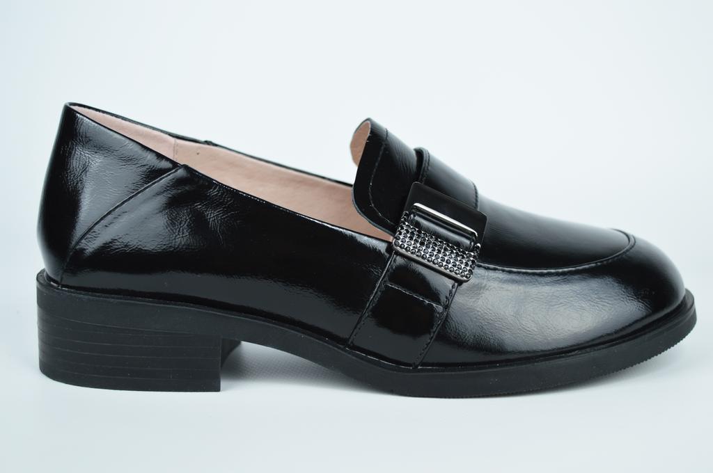 Туфли женские Berkonty 81971 36 Черный кожа масло