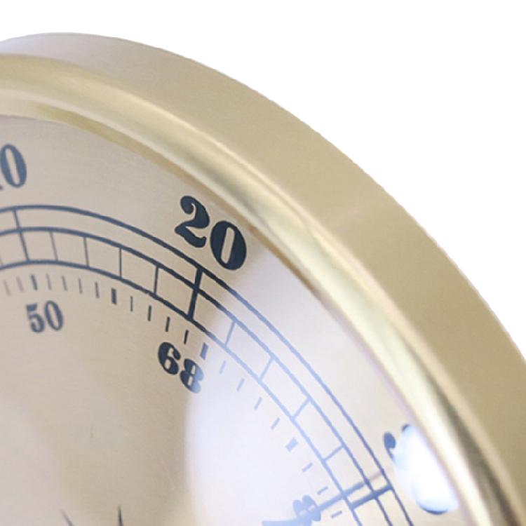 Gold Frame Gold Literal Diameter 90mm Thermometer for Home Office Decorations