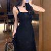 French temperament, high-end sense, small man, white inner lining, waist suspender dress, children's spring and summer long dress