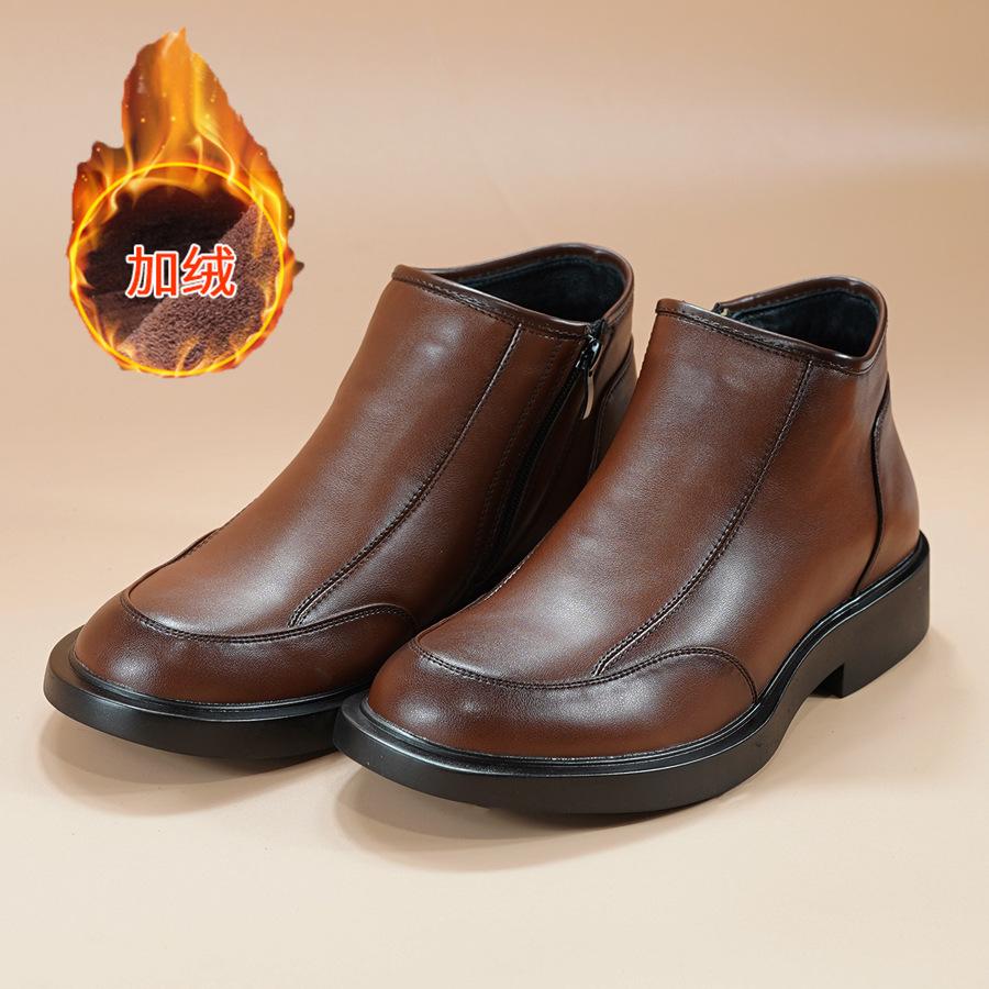 

Martin boots men s 2025 new winter leather British style trend versatile high-top leather boots velvet thermal cotton boots 44