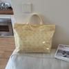 Fashion PVC Jelly Bag Waterproof Large Capacity Beach Bag Sweet Fresh Top-Handle Bags Commute