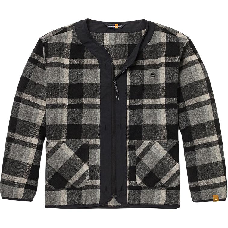 Timberland Outdoor Remix Special Series Solid Color Three-In-One Waterproof Long Sleeve Windbreaker Unisex Outerwear Black A5UQB-001