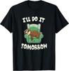 Procrastination Sloth Graphic Tee for Relaxed Days