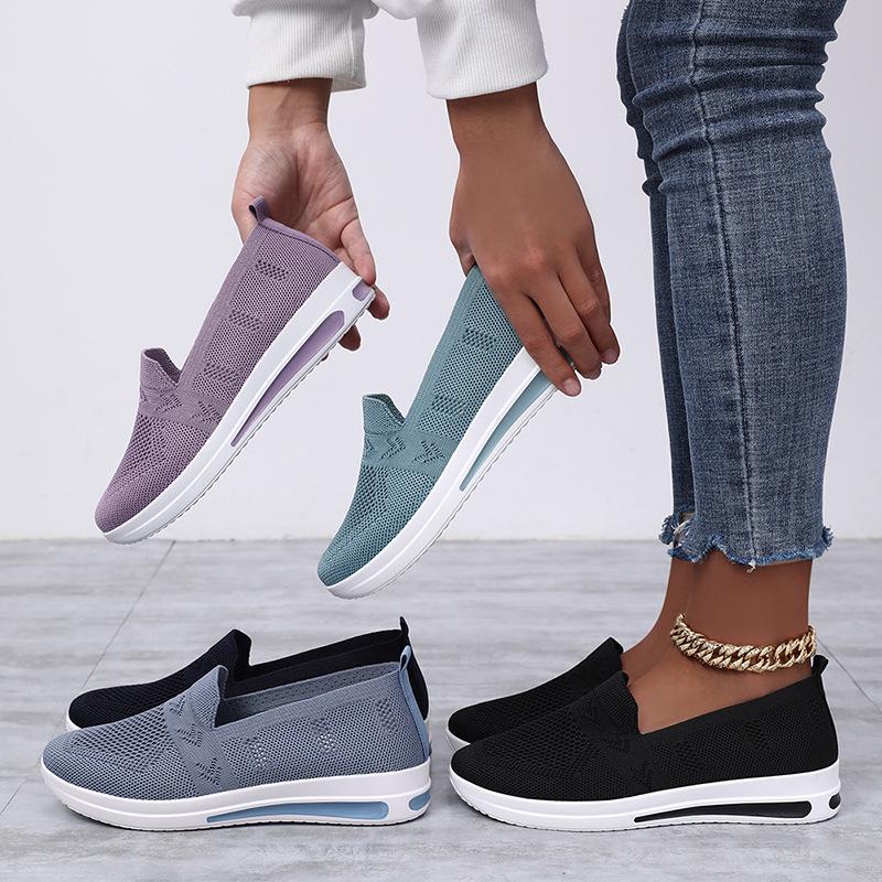 2025 Summer Women's Casual Slip-On Shoes - Comfortable One-Step Mom Shoes