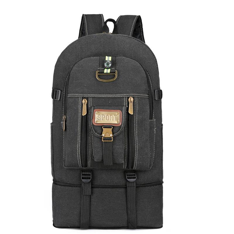 Extra Large Thick Canvas Backpack - Unisex Outdoor Hiking & Travel Bag