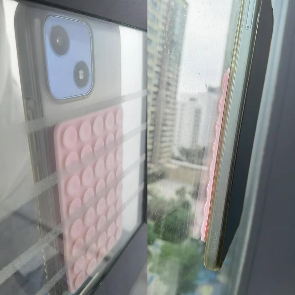 Mobile Phone Suction Cup Silicone Exquisite Double-Sided Type, 2 Sets, Hands-Free Mobile Phone Accessories, for Selfies and Videos, Strong Support