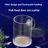 Acrylic Brine Shrimp Feeder Fixed-Point with Suction Cup Fish Tank Feeding Cup Transparent Durable Floating Ring