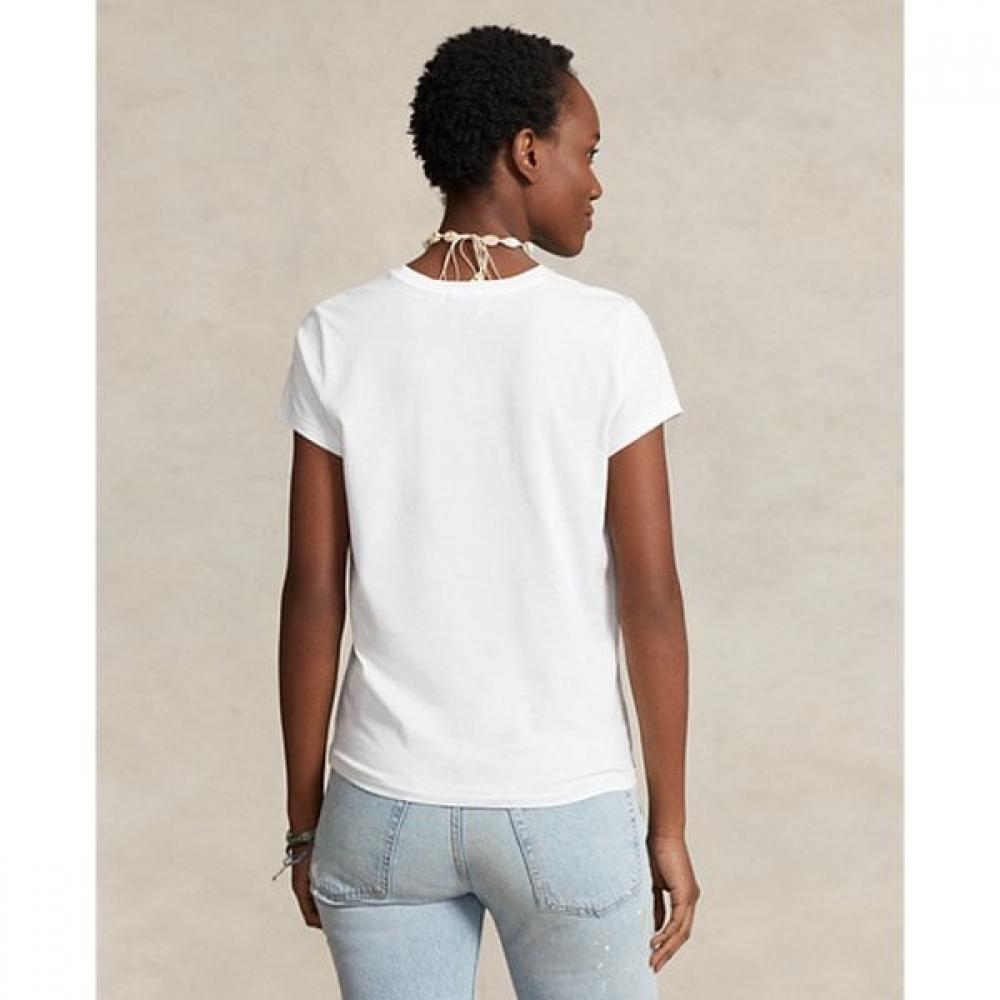 Polo Ralph Lauren Women Cotton Jersey Crewneck Tee  Wmpoknincu20695100 