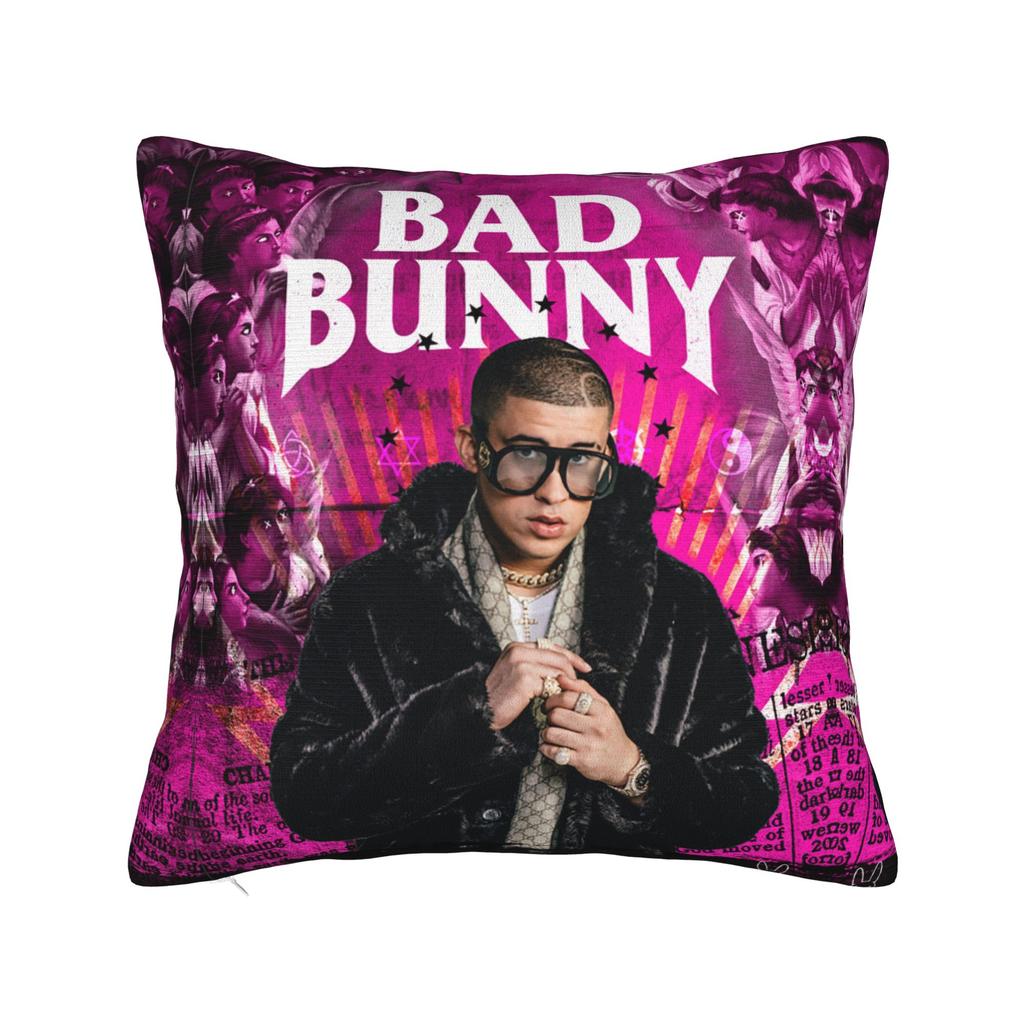 Bad Bunny DTMF Pillowcase Polyester Cushion Cover Decoration Pillow Case Cover Home Drop Shipping 18'