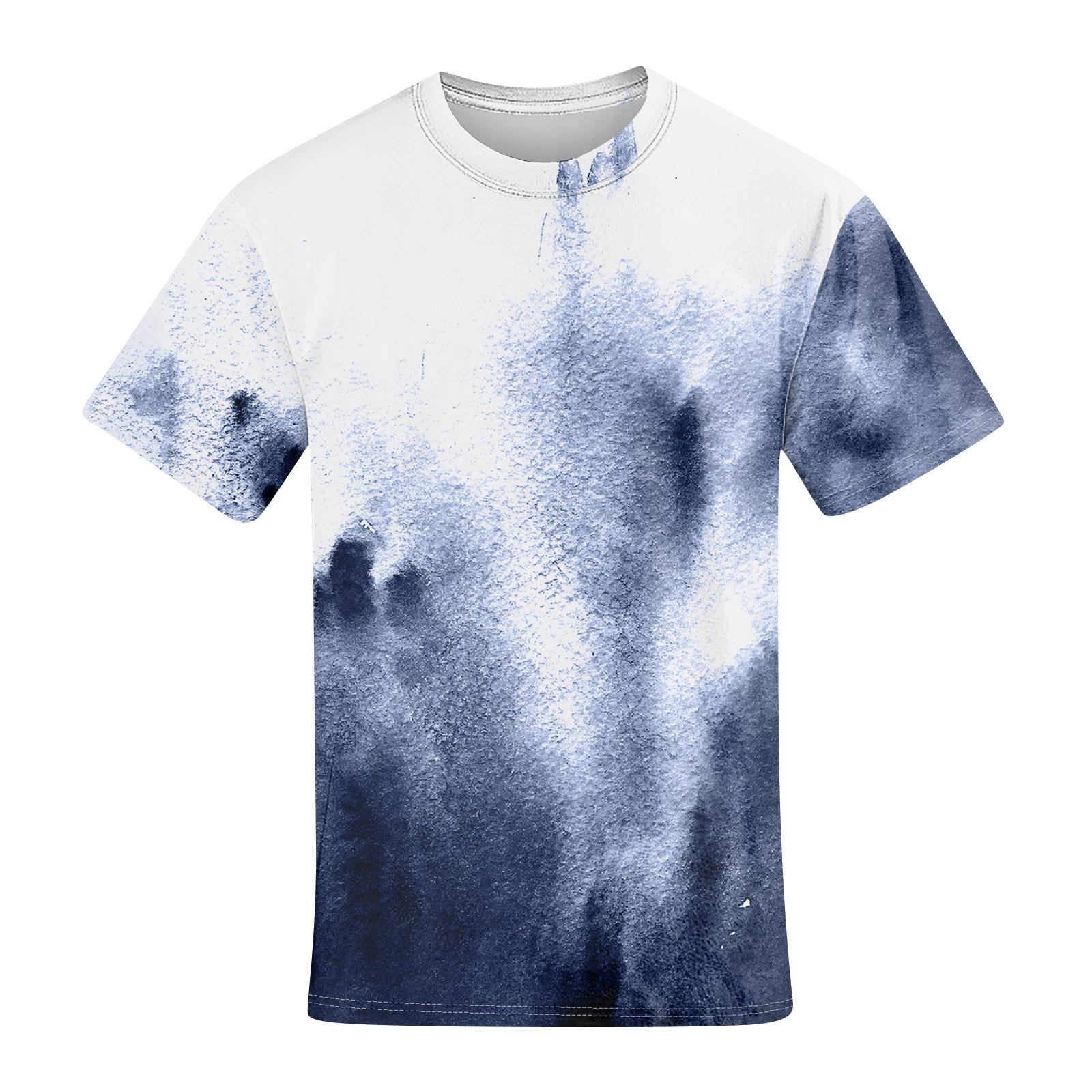 Летняя мужская популярная футболка с круглым вырезом и коротким рукавом с принтом L — фото 5