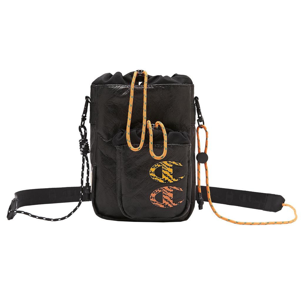Champion Trendy Versatile Fashion Embroidered Sports Casual Drawstring Fabric Crossbody Bag Unisex bags Black White U2AACPU13-1