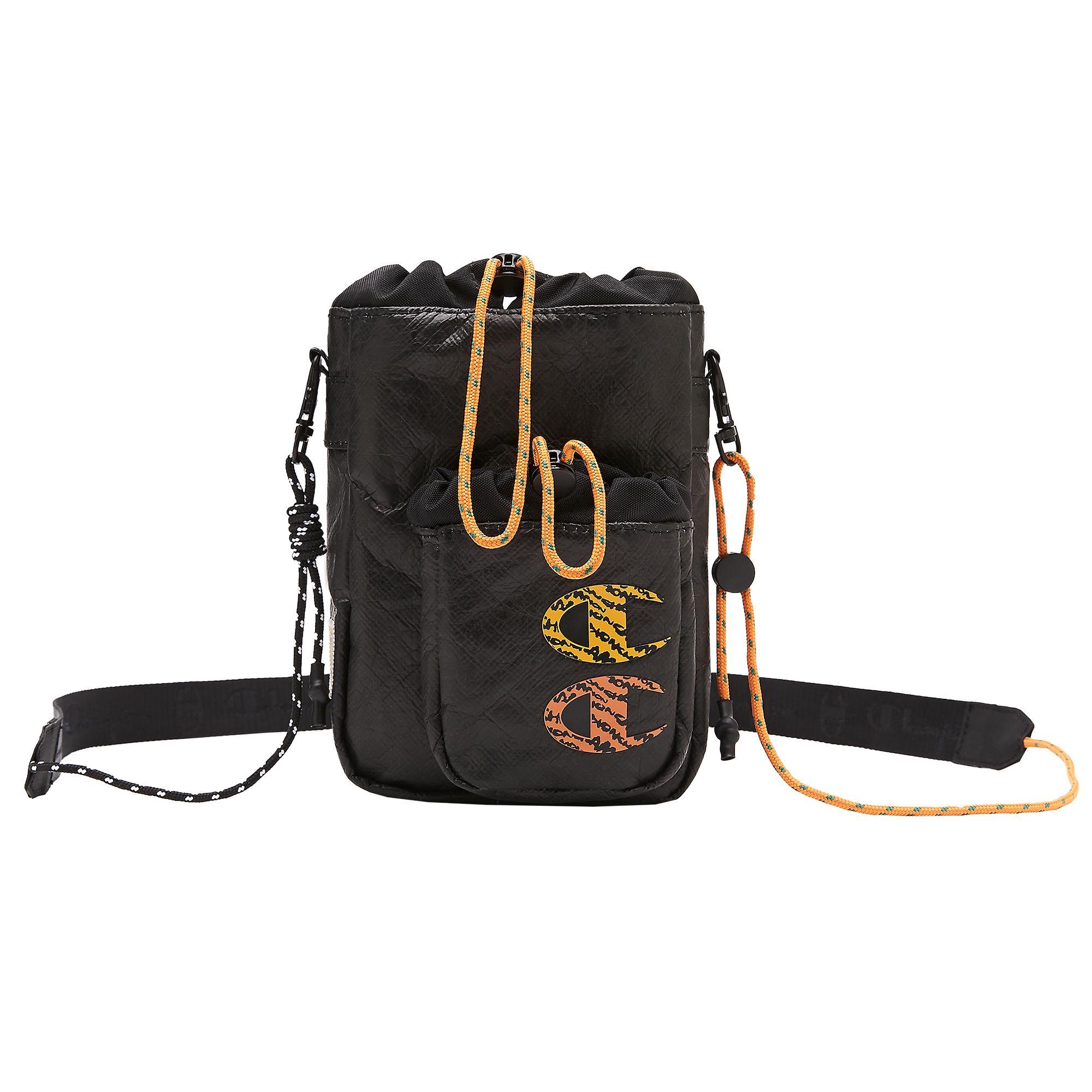 

Champion Trendy Versatile Fashion Embroidered Sports Casual Drawstring Fabric Crossbody Bag Unisex bags Black White U2AACPU13-1 Black