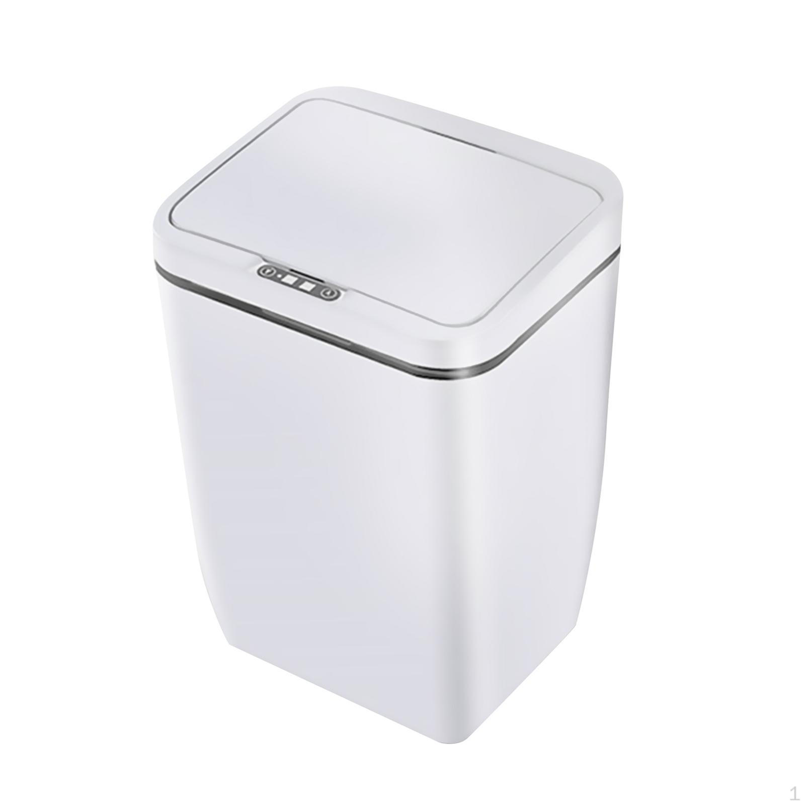 

Мусорные баки для ванной комнаты с крышкой, автоматический бесконтактный мусорный бак для гостиной белый