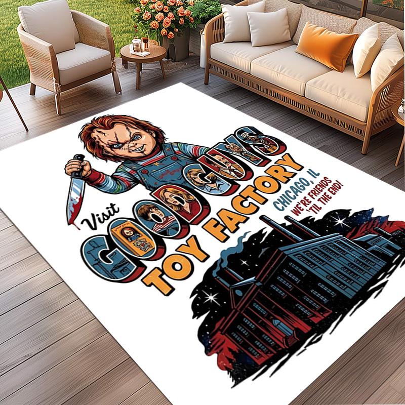 Bride of Chucky Print Rug, Washable Floor Carpet, For Entryway Dorm Laundry Room Office Study, Home Decor Birthday Christmas Gift