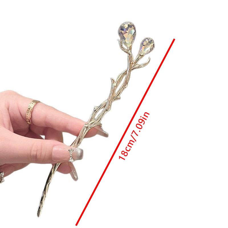 Niche High-end Pearl Crystal Interwoven Hairpin Add Dynamic Beauty To Hairstyles Creating An Elegant Refined Atmosphere