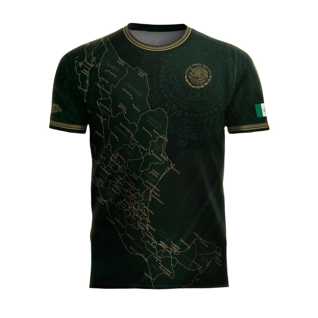 Men's Casual Short Sleeve T-Shirt Mexico Themed Graphic Print Lightweight Breathable Athletic Top