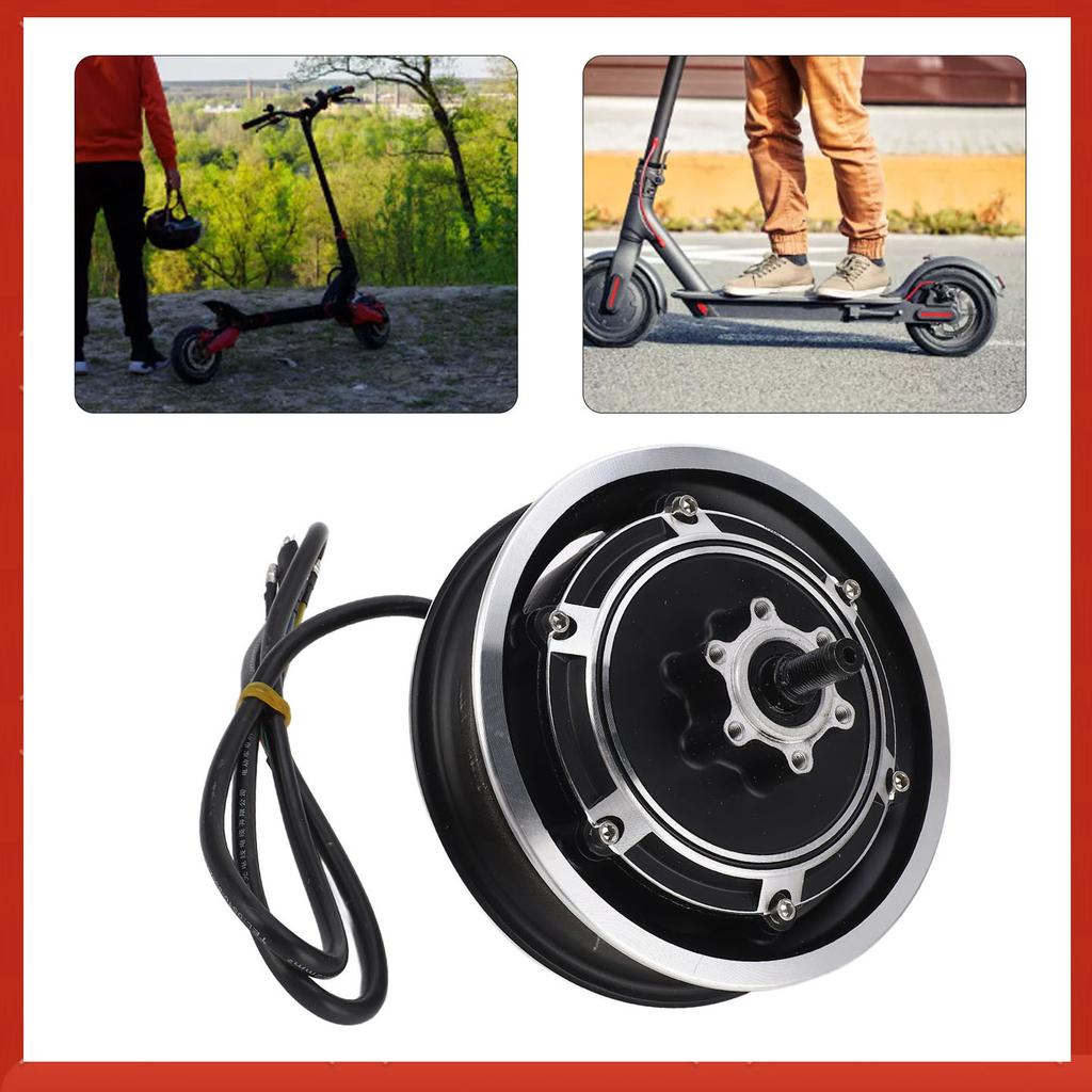 48V 1000W Hub Motor Electric Scooter Hub Motor Electric Bike Brushless Disc Brake Hub Motor for 10 Inch Outer Tire Hub Motor