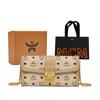 MCM Tracy Metall-Logo Monogramm-Print Ketten-Schultergurt Beschichtetes Canvas und Lederbesatz Große Crossbody-Tasche Damen Crossbody-Tasche Beige MYLDSXT01I8001