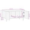 Coffee Table White 80 X 50 X 40 Cm Solid Mango Wood