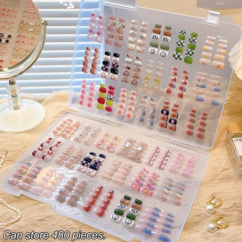 Fake Nail Tip Storage Box Large Capacity Exhibition Display Board Diy Photo Prop Board Simple Storage Box