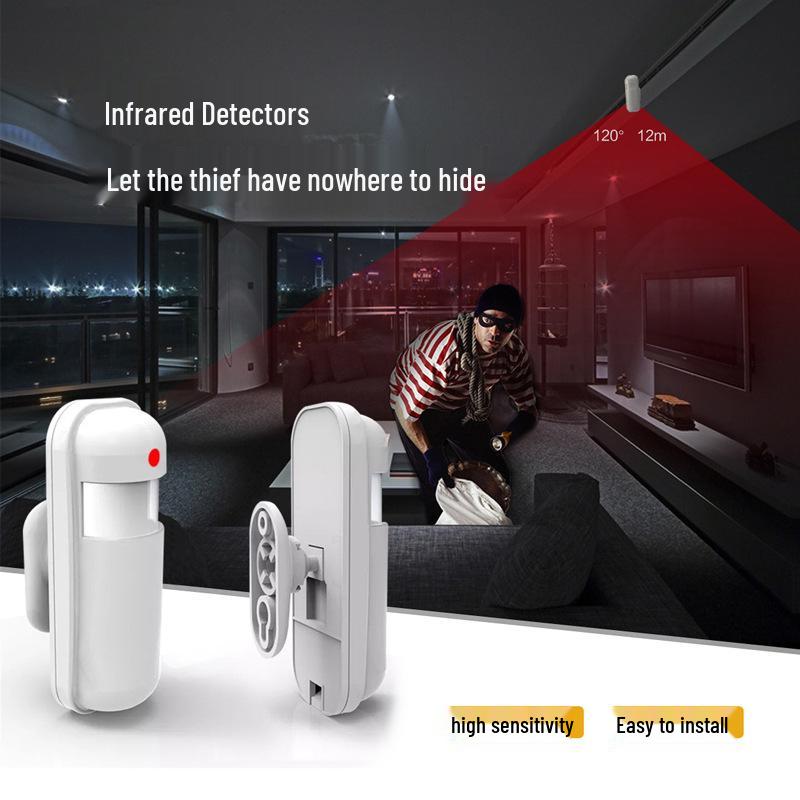 Wireless Infrared Human Body Motion Detector Alarm for Home and Commercial Use