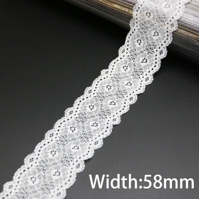 (5 Meters/lot) White Elastic Lace Fabric Underwear Stretch Laces Trim DIY Crafts Sewing