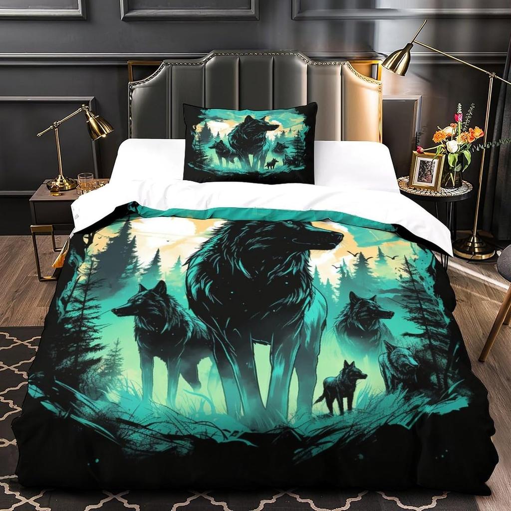 3D Printed Premium Oil Painting Dolphin Duvet Bedding Set, Children's Adult Bedding Set, Zipper with Pillowcase Bed Set, Double