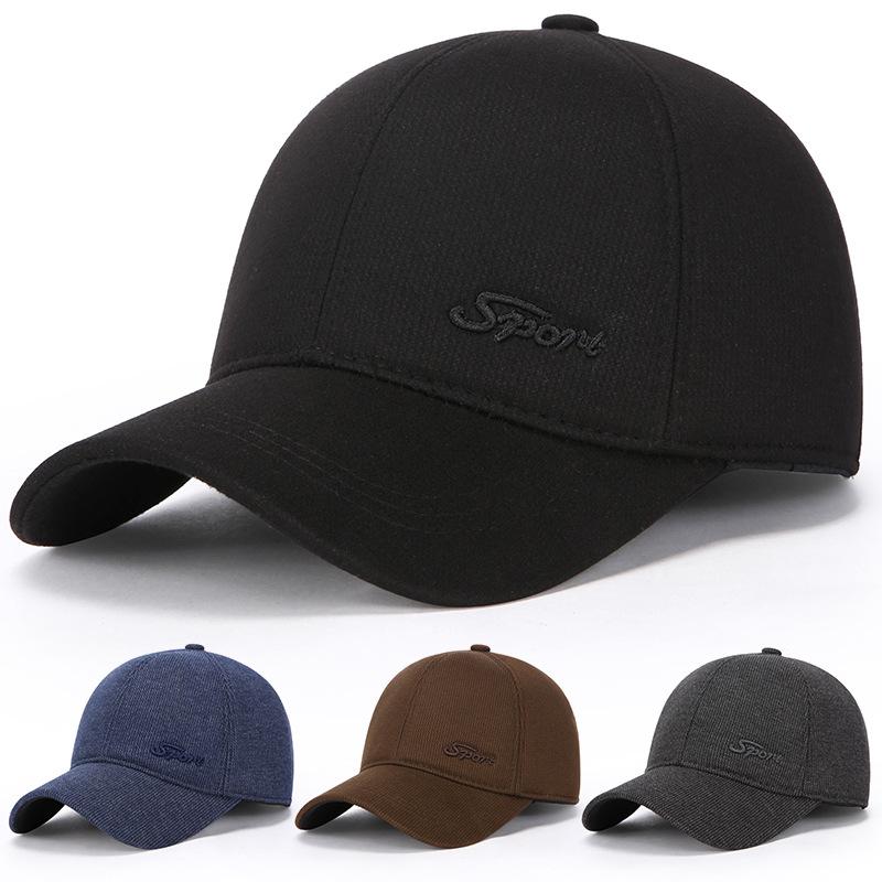 Baseball Cap Autumn Winter Men's Warm Caps Outdoor Cold-Proof Cotton Cap