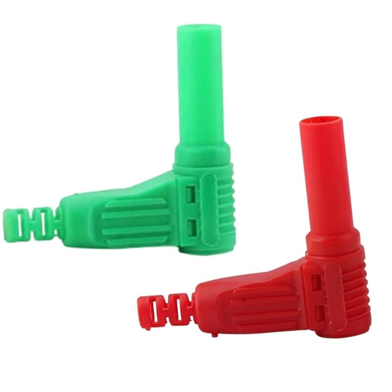 4Mm Right Angles Banana Plugs with Screw Lock Mechanism Safe Insulated Electrical Aapter for Stable Electrical Contact