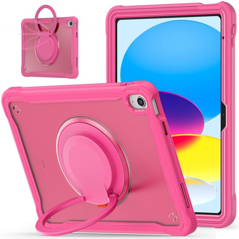Rotating Stand Case IPad Pro 12.9 Inch With Wrist Strap Full Coverage Shockproof PC Shell Matte Finish