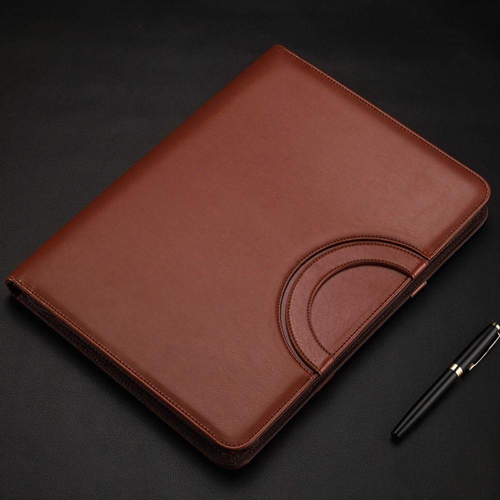 Multifunctional Contract File Folders PU Leather Document Organizer  Office School Supplies