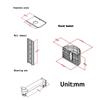 Aluminum Alloy Swivel Wall Mount Bracket, Device Monitor Stand with Storage Basket, Wall Mount Bracket for Patient Monitor