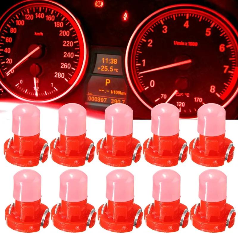 10Pcs T3 Red Car Dashboard Indicator Lights Led 1 SMD trument Panel Bulb Neo Wedge DC 12V Automobiles Interior Dash Lamps