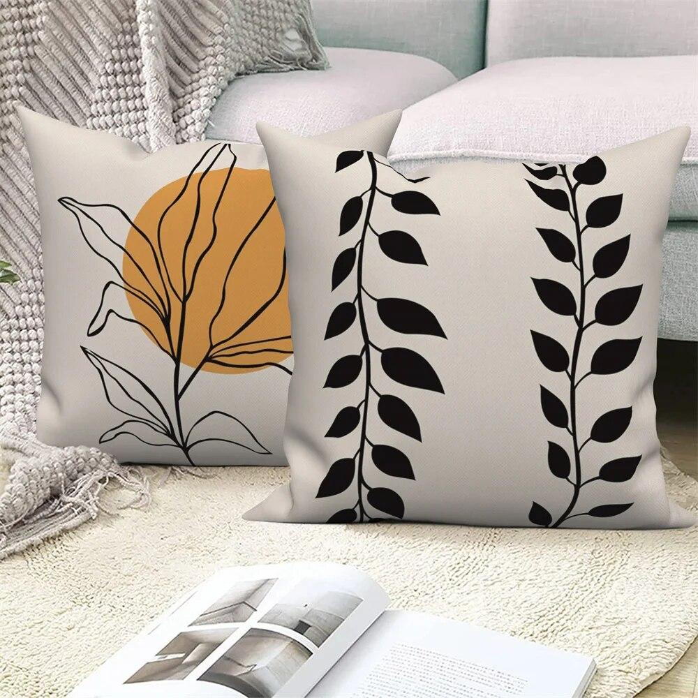Pillowcase Home Decor Sofa Nordic Decorative  Abstract Geometric Plant Cushion
