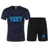 New Men's Black Jey Uso Yeet T-Shirt Shorts Set Summer Short Sleeve Men Overiszed Suits New Causal Clothing Sets