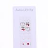 20Pcs/Sheet  Heart Cherry Bow  Ear Point Stickers Ear Pressure Stick Acupuncture Auricular Ear Stickers Massage