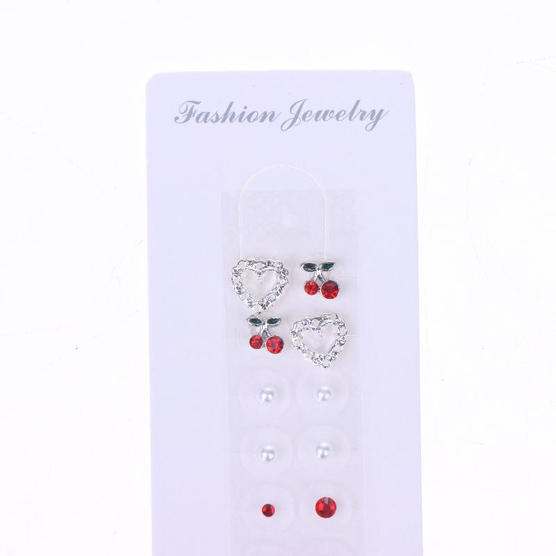 20Pcs/Sheet  Heart Cherry Bow  Ear Point Stickers Ear Pressure Stick Acupuncture Auricular Ear Stickers Massage