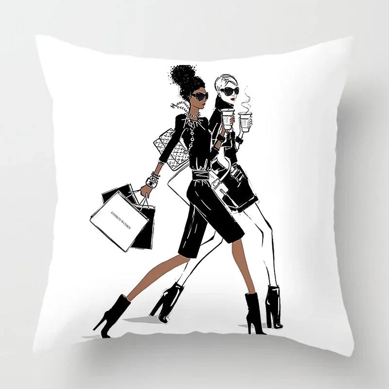 Nordic Fashion Ladies Pillowcase Decoration Home Decoration Living Room Sofa Cushion Cover  Bed Decoration Pillowcase