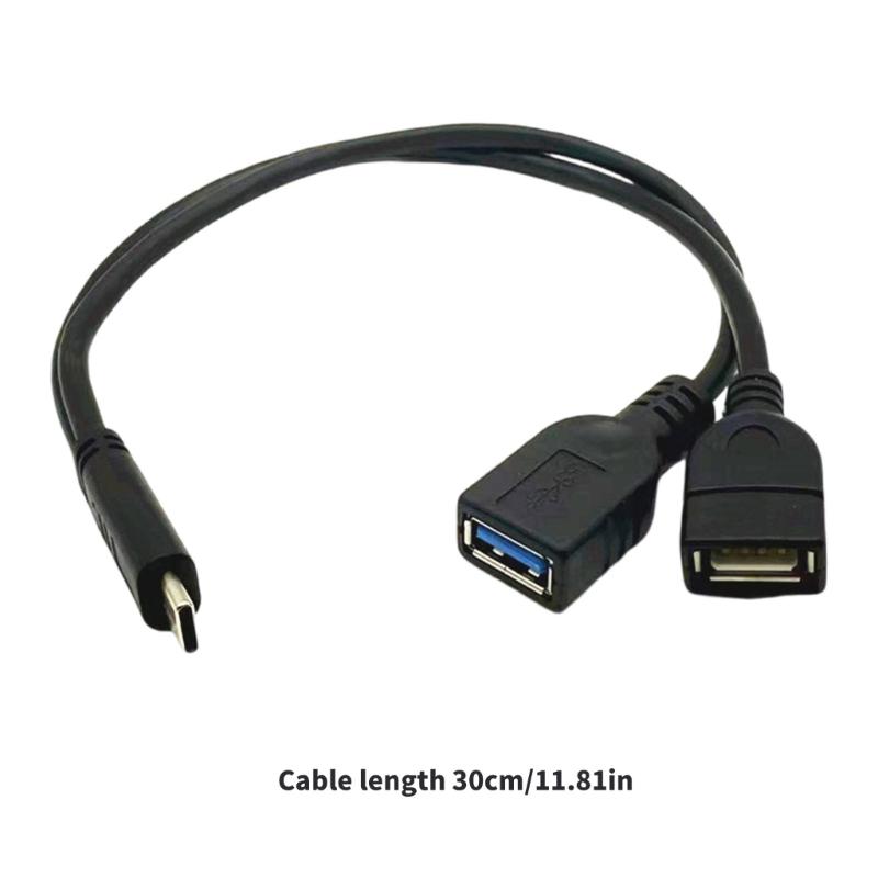 USB 3.0 Type C OTG Adapters Cable 30CM Extension Cable Suitable for Connect U Disk Mouse Keyboards Various Devices