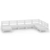 Vidaxl 8-Cz. Garden Lounge Set, White, Pine Wood