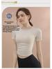 Damen Kurzarm Rundhals Yoga & Fitness Top