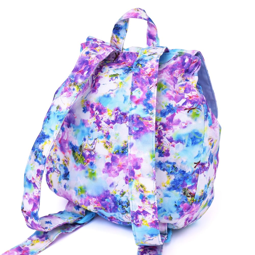 COLORFUL CANDY STYLE Backpack for Baby Perfect for First Cute Floral Print Includes Pocket Tissue Pouch Girls, & Kids, Baby's Birthday, D,