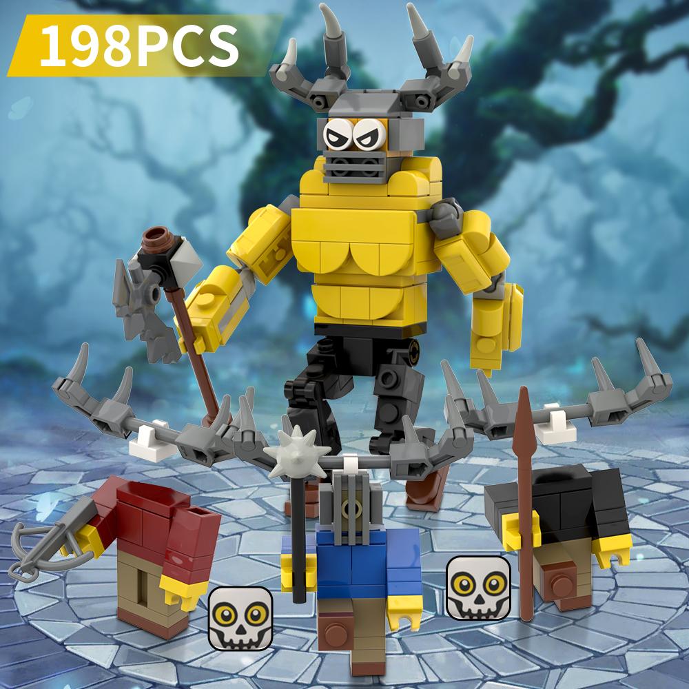NEW 99 Nights  Forest Anime Building Blocks Monster DEER  Milu Deer Ocean Animal Bricks Toy for Fans Kids Gift Halloween Xmas
