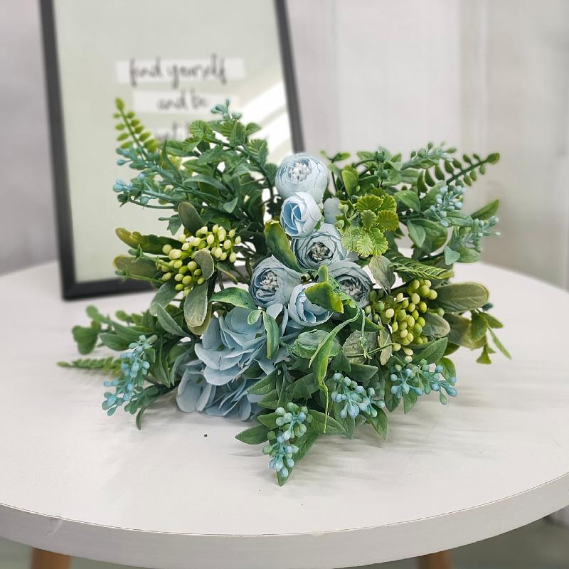 Flower Bud Small Fruit Combination Flower Simulation Flower Green Leaf Plant Wedding Hand Home Decoration Artificial Flower
