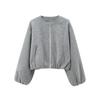 Red Zipper Bomber Jackets for Women Soft Cropped Jackets Long Sleeve Woman's Sports Jacket Outerwears