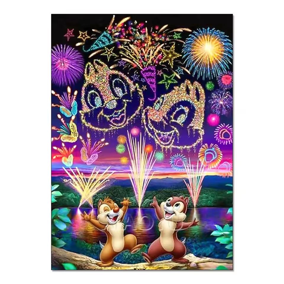 Pittura Diamante 5D Disney Ricamo Completo Diamante Cartone Animato Fai da Te Immagini Strass Kit Punto Croce Artigianato Decorazione Casa