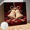 DlY Mini Framed Pearl Painting Kit Beads Christmas Bells Canvas Home Decor Painting
