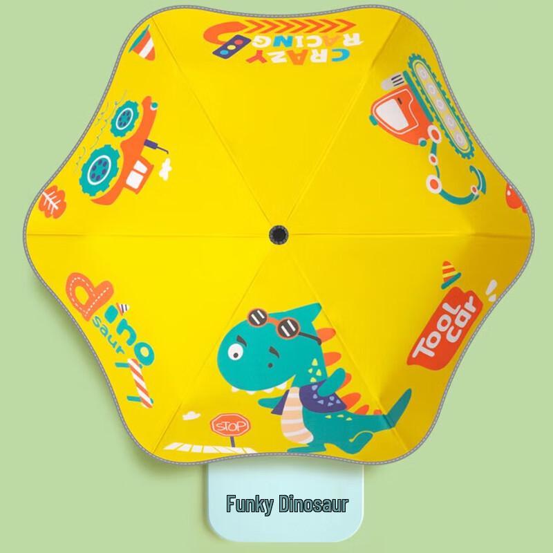 MAYDU Kids  3-Fold Safety Umbrella with Reflective Strip