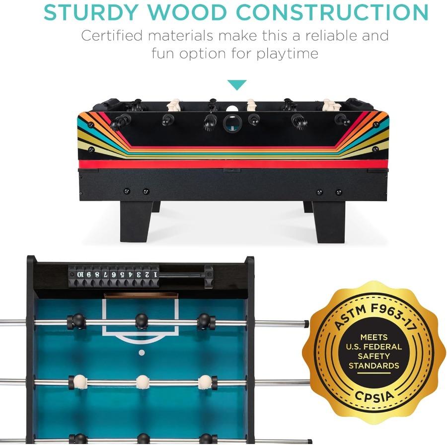 4in1 Multi Game Table S Combination Arcade Set for Home Play Room Rec Room with Pool Billiards Air Hockey Foosball and Table Te