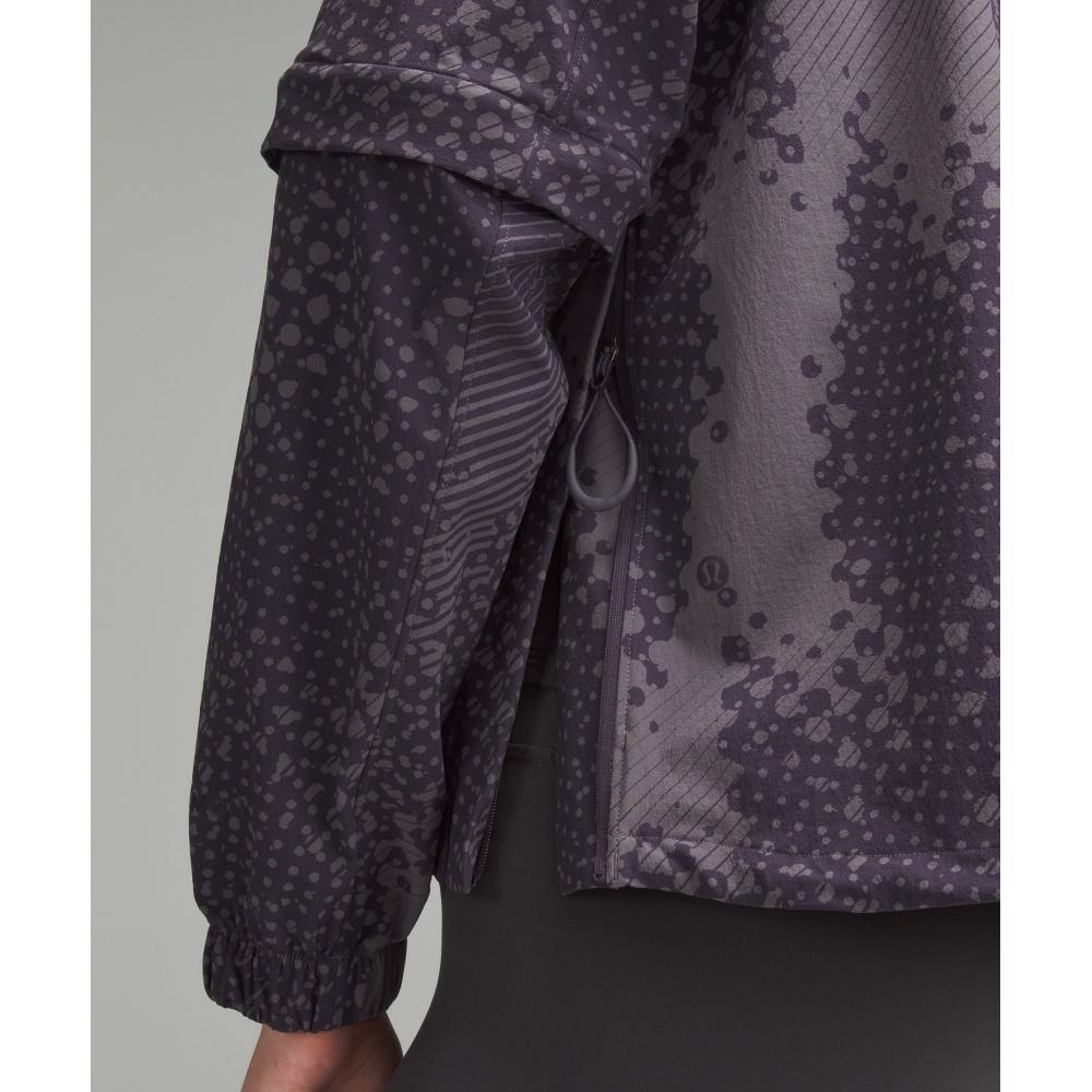 Lululemon Convertible Jacket Dotted Spark Print Dark Carbon Atmospheric Purple